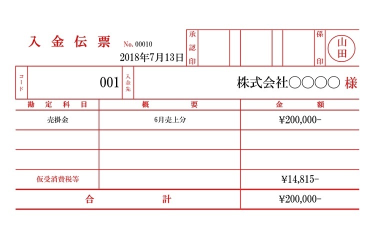 入金伝票 出金伝票やその他伝票の書き方 サンプル 見本テンプレート付 書式の例文 書き方コラム 書き方 コラム Bizocean ビズオーシャン ジャーナル