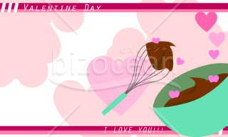 手作りチョコのバレンタインメッセージカード