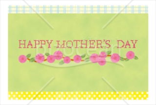 椿の花と「HAPPY MOTHER’S DAY」のメッセージのカード