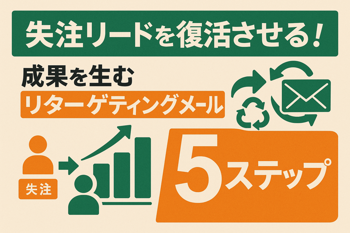 失注リードを復活させる! 成果を生むリターゲティングメール5ステップ