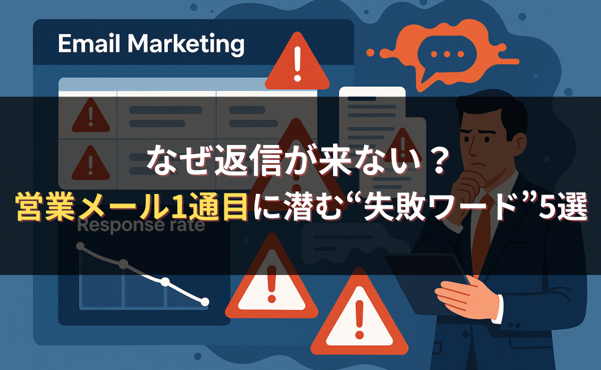 なぜ返信が来ない？営業メール1通目に潜む“失敗ワード”5選