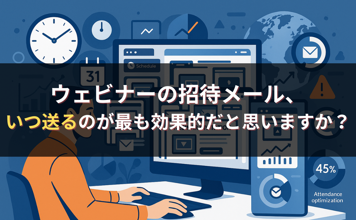 ウェビナーの招待メール、いつ送るのが最も効果的だと思いますか？