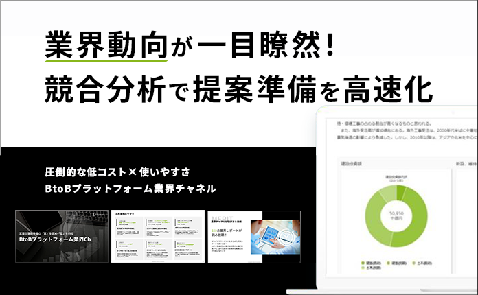顧客の業界動向が一目瞭然!競合分析で提案の質を向上