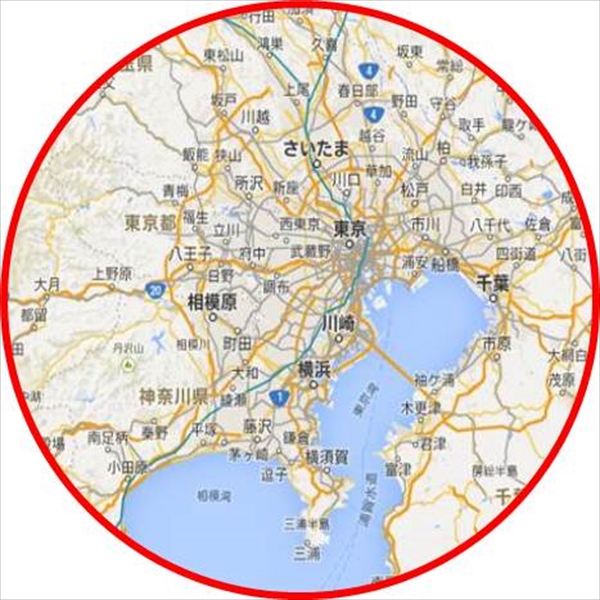 関東近郊の地図